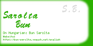 sarolta bun business card